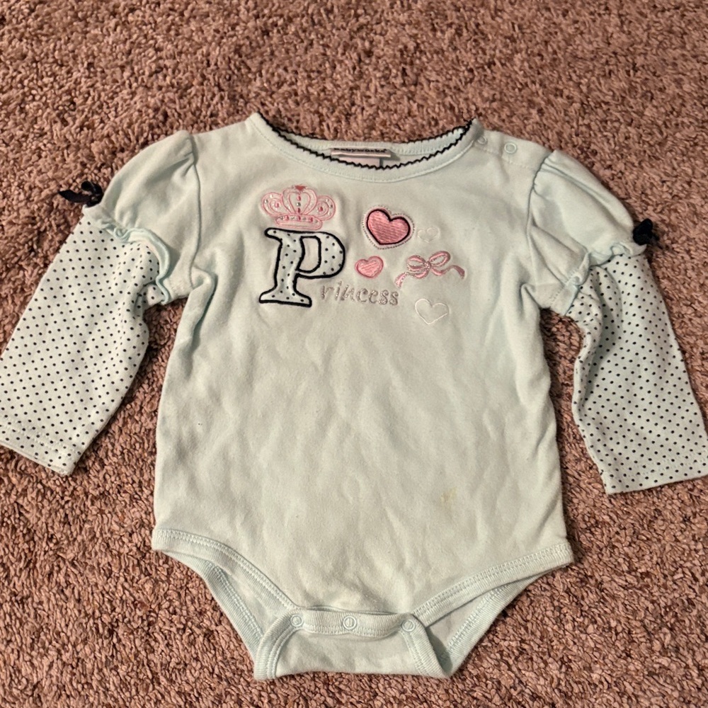 Princess Themed Kids One Piece - Light Blue